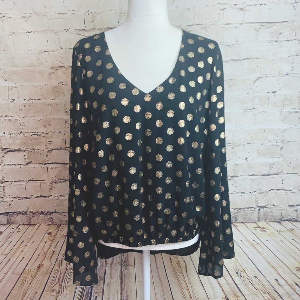 “Show Me Your MuMu” Mackenzie Metallic Dot Top